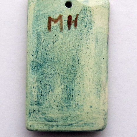 Pendant Oak Leaves Ceramic Clay