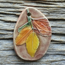 Ceramic Pendant Fall Leaves