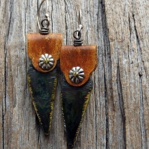 Mini Leather Links and Art Bead Earrings Tutorial