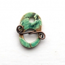 Adirondack Heritage Toggle Clasp Birch Leaves  Adirondack Heritage Toggle Clasp Birch Leaves