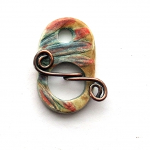 Adirondack Heritage Toggle Clasp  Daisy Leaves