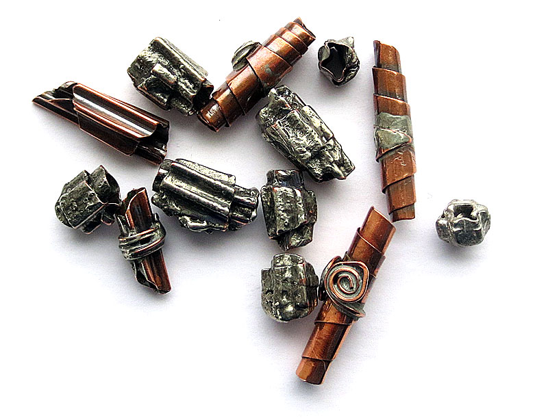 Handmade copper beads